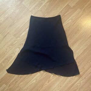 VINTAGE Layered Black Knee-Length Skirt - Size M